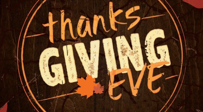 Wed. Nov. 26th Thanksgiving Eve Pizzas and Music! OPEN until 9pm